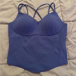 Victoria secrets blue corset athletic tank top